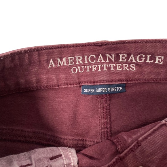 Lot of 2 Burgundy & Green Shorts American Eagle Shortie Hei Hei size 2 - Picture 4 of 8
